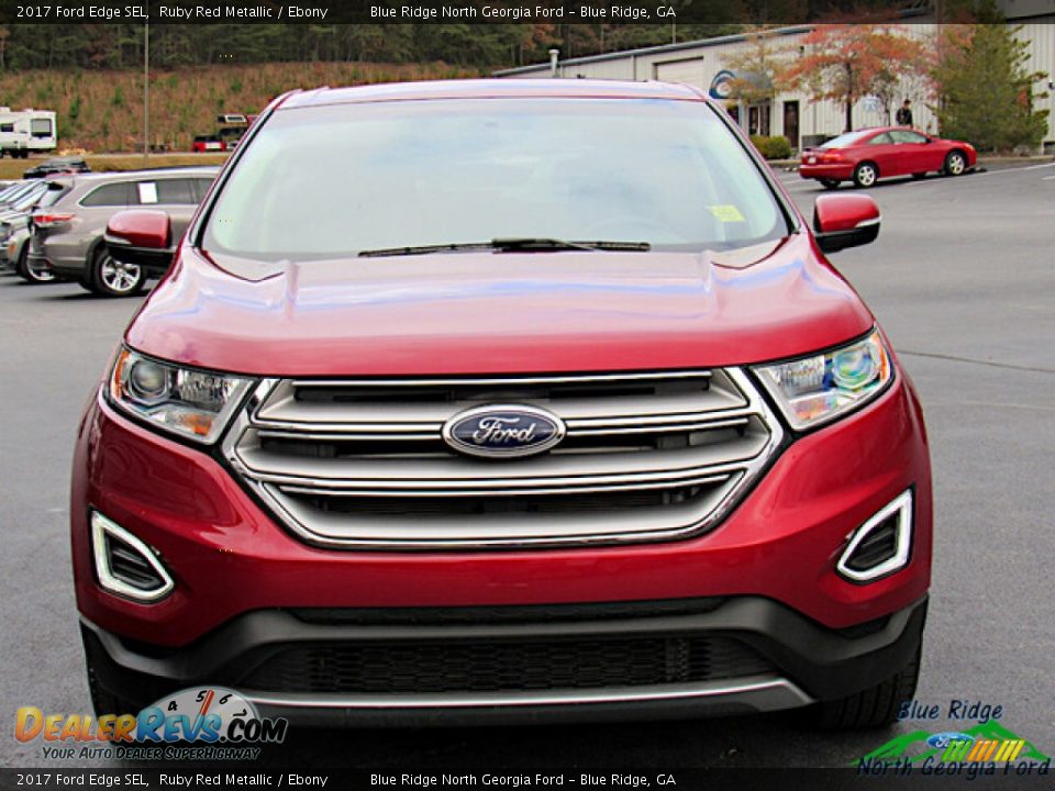 2017 Ford Edge SEL Ruby Red Metallic / Ebony Photo #8