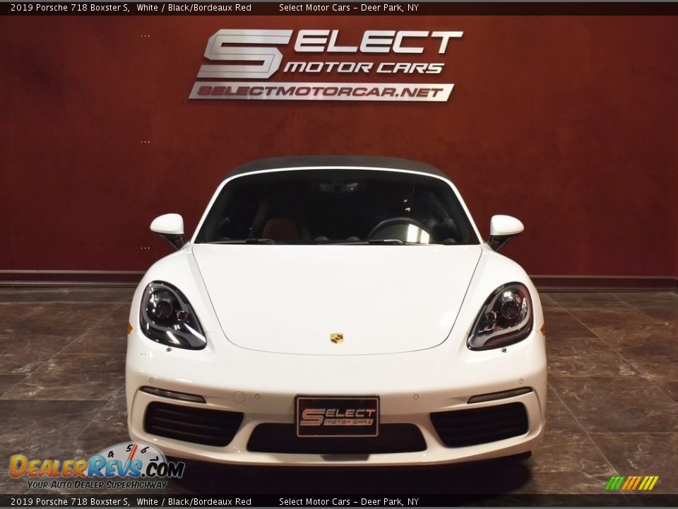 2019 Porsche 718 Boxster S White / Black/Bordeaux Red Photo #2