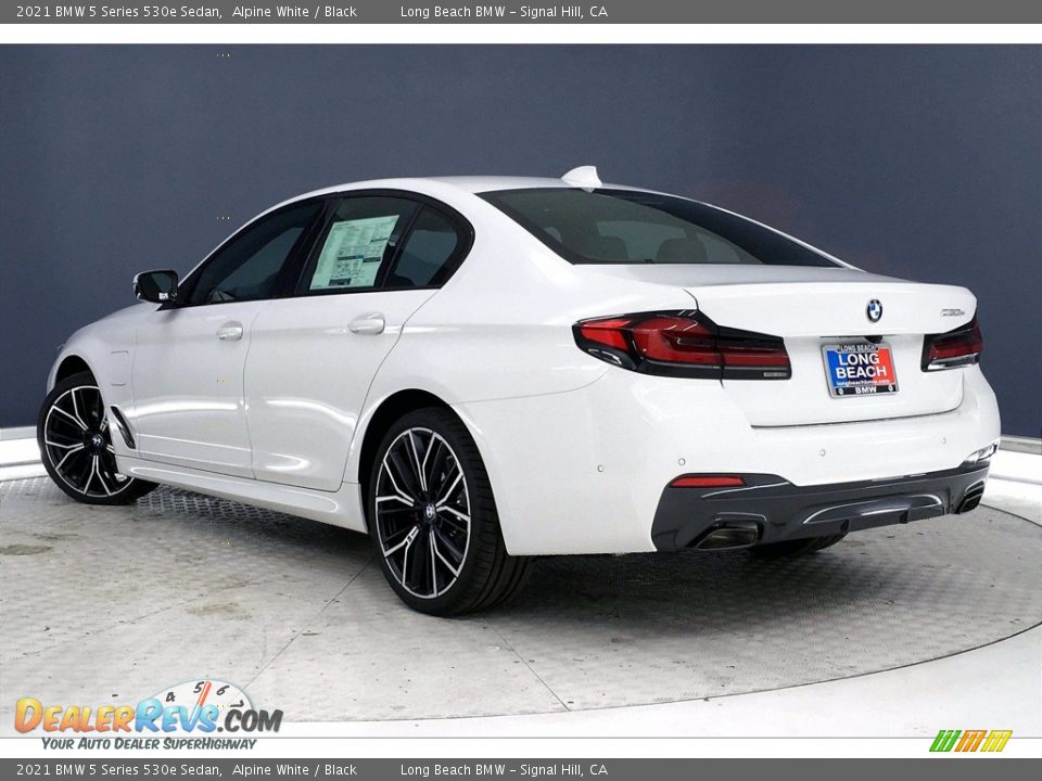 2021 BMW 5 Series 530e Sedan Alpine White / Black Photo #3