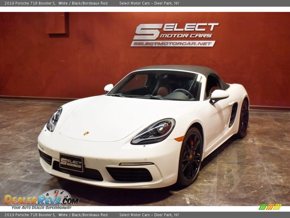 2019 Porsche 718 Boxster S White / Black/Bordeaux Red Photo #5