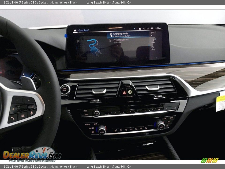 2021 BMW 5 Series 530e Sedan Alpine White / Black Photo #6
