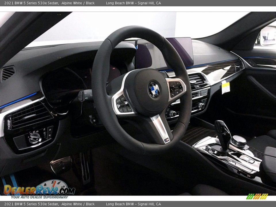 2021 BMW 5 Series 530e Sedan Alpine White / Black Photo #7
