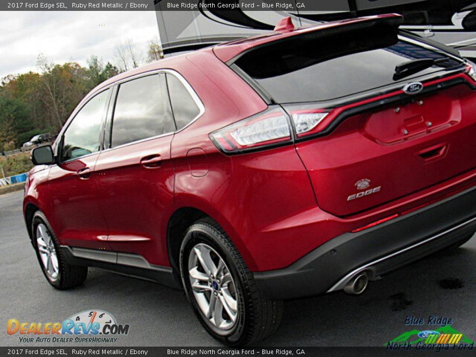 2017 Ford Edge SEL Ruby Red Metallic / Ebony Photo #28