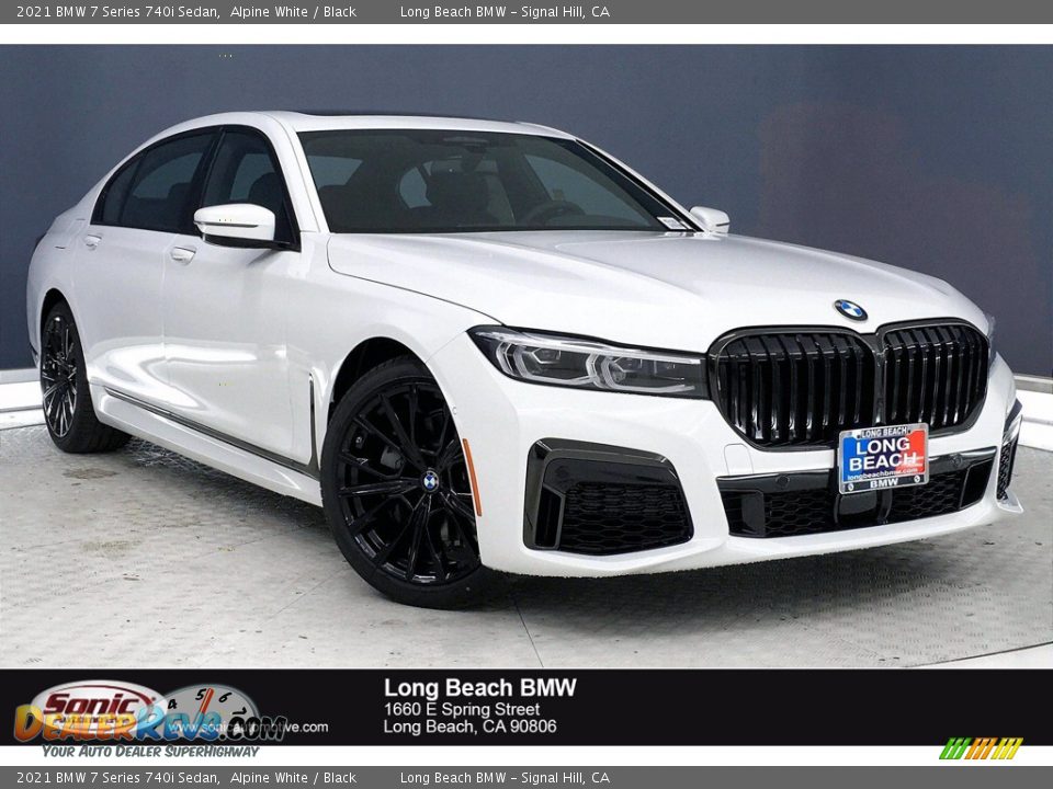 2021 BMW 7 Series 740i Sedan Alpine White / Black Photo #1