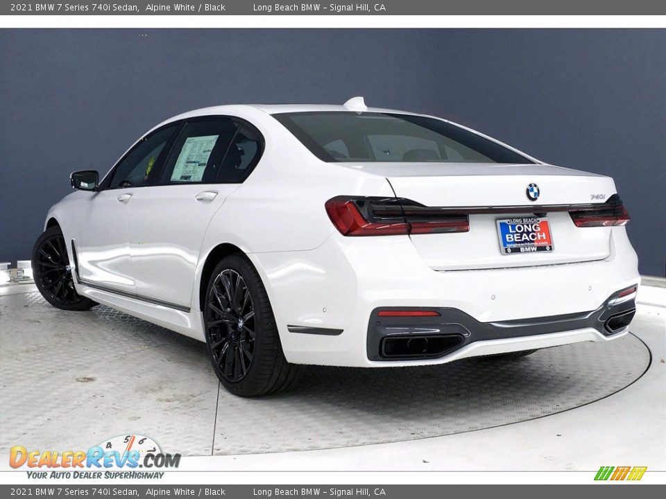 2021 BMW 7 Series 740i Sedan Alpine White / Black Photo #3