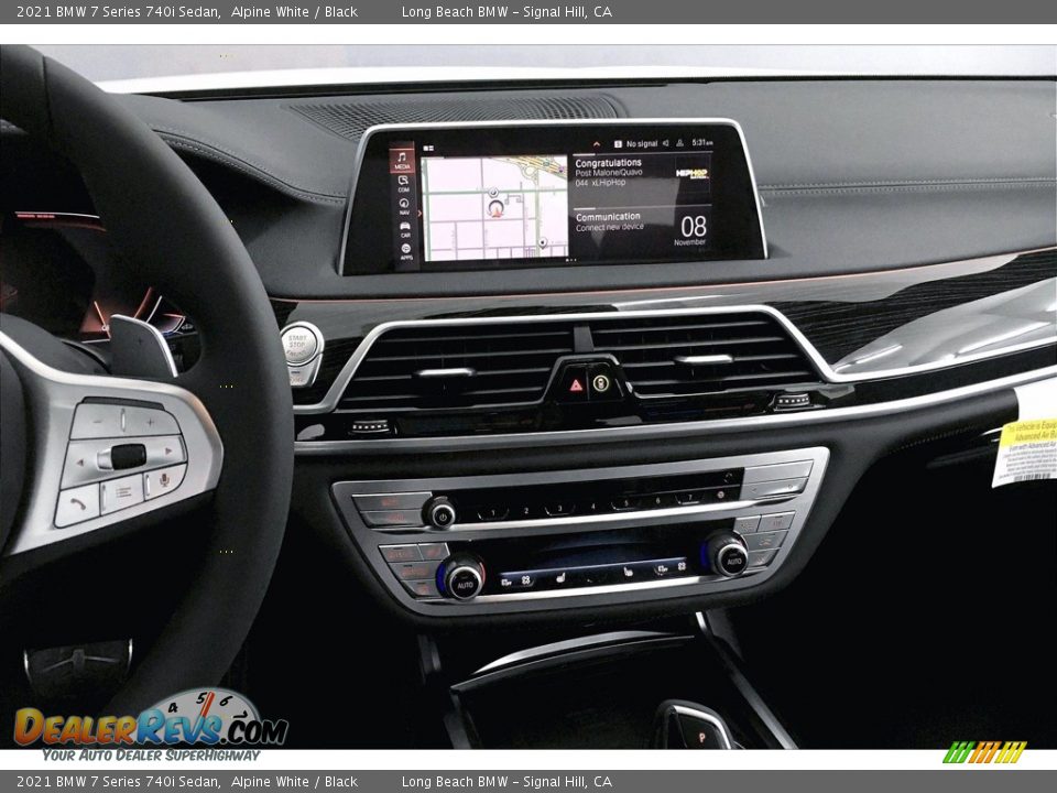 2021 BMW 7 Series 740i Sedan Alpine White / Black Photo #6