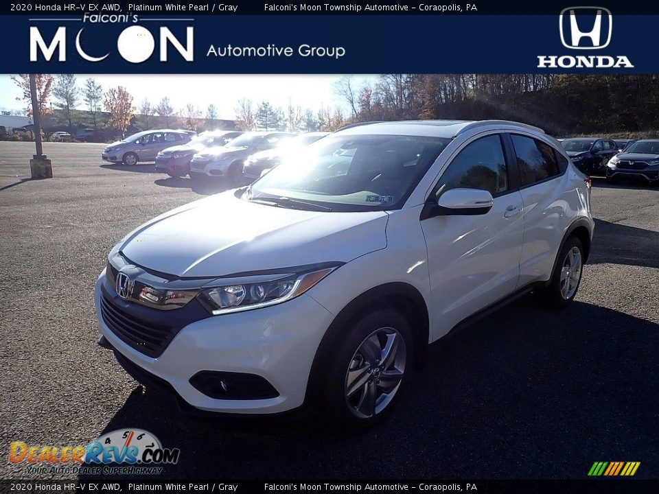 2020 Honda HR-V EX AWD Platinum White Pearl / Gray Photo #1