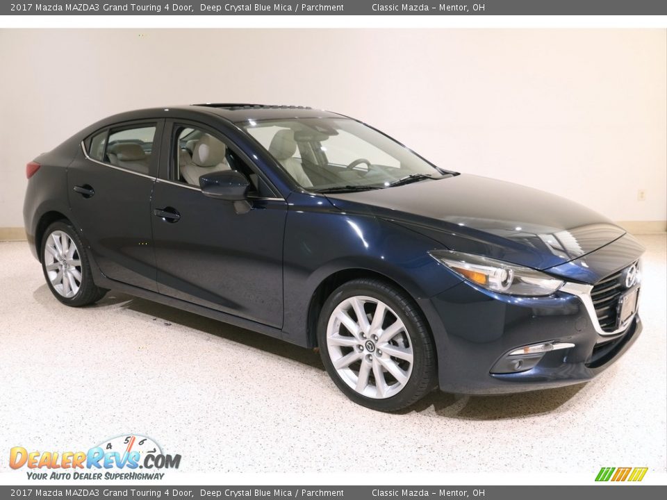 2017 Mazda MAZDA3 Grand Touring 4 Door Deep Crystal Blue Mica / Parchment Photo #1