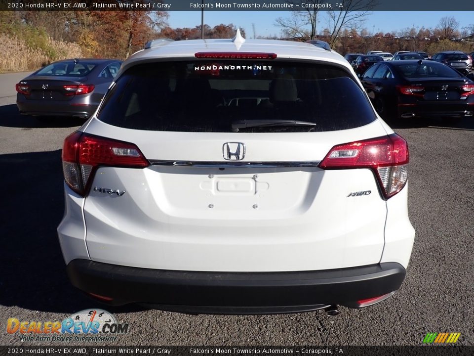 2020 Honda HR-V EX AWD Platinum White Pearl / Gray Photo #5