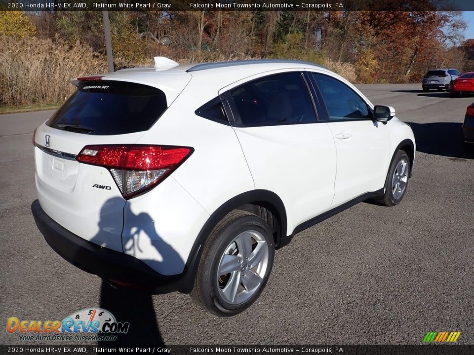 2020 Honda HR-V EX AWD Platinum White Pearl / Gray Photo #6