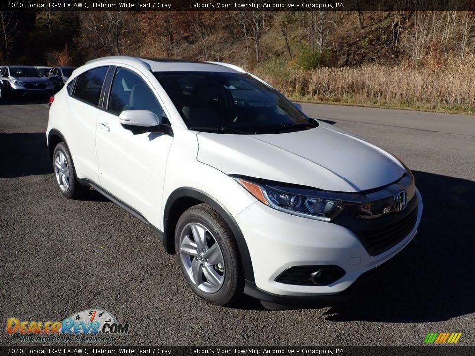 2020 Honda HR-V EX AWD Platinum White Pearl / Gray Photo #7