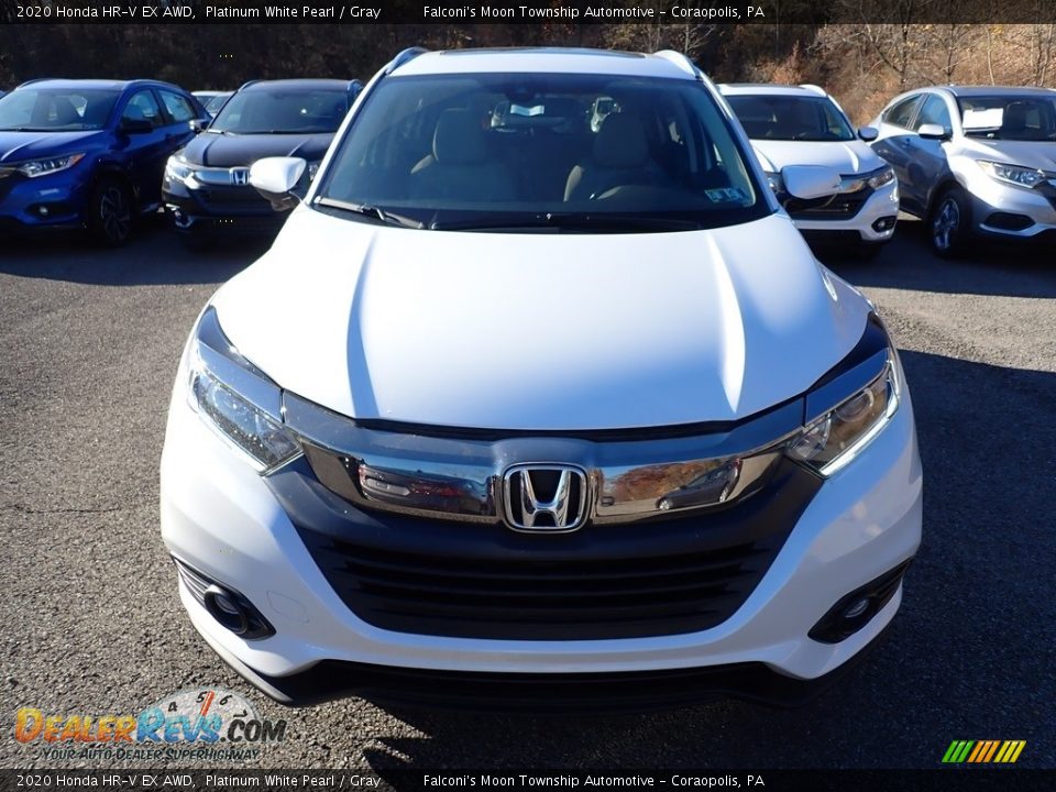 2020 Honda HR-V EX AWD Platinum White Pearl / Gray Photo #8