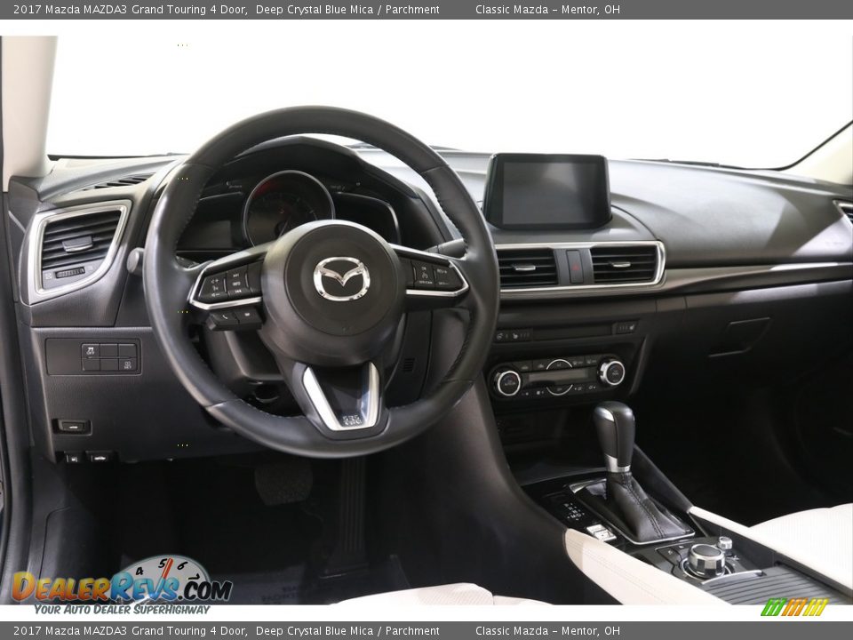2017 Mazda MAZDA3 Grand Touring 4 Door Deep Crystal Blue Mica / Parchment Photo #6