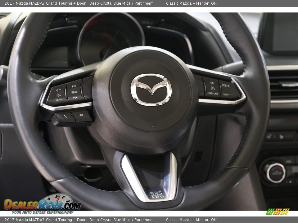2017 Mazda MAZDA3 Grand Touring 4 Door Deep Crystal Blue Mica / Parchment Photo #7