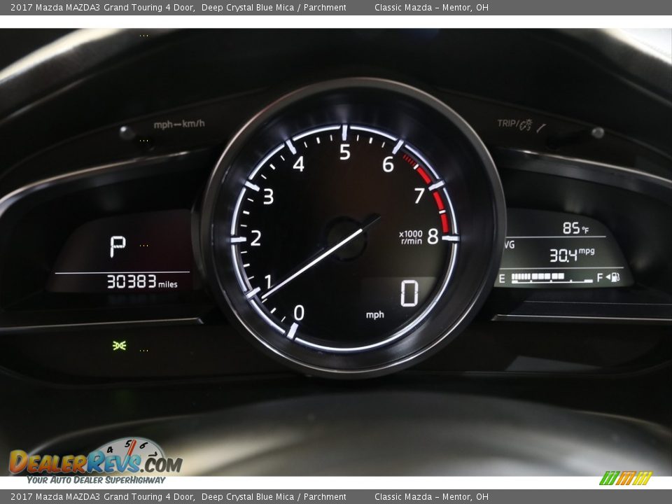 2017 Mazda MAZDA3 Grand Touring 4 Door Deep Crystal Blue Mica / Parchment Photo #8