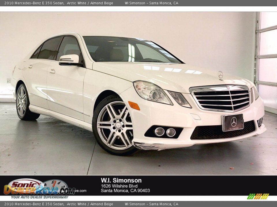 2010 Mercedes-Benz E 350 Sedan Arctic White / Almond Beige Photo #1