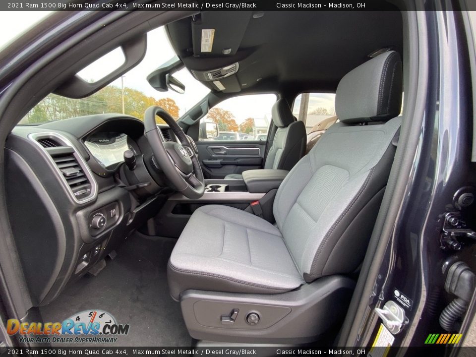 2021 Ram 1500 Big Horn Quad Cab 4x4 Maximum Steel Metallic / Diesel Gray/Black Photo #2