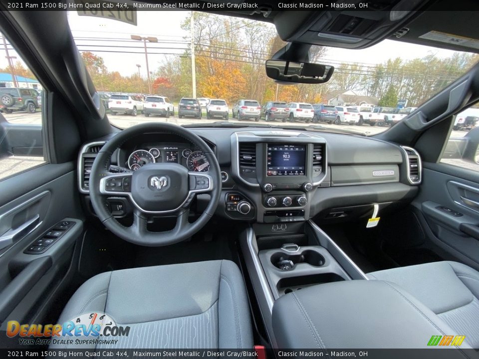 Diesel Gray/Black Interior - 2021 Ram 1500 Big Horn Quad Cab 4x4 Photo #4