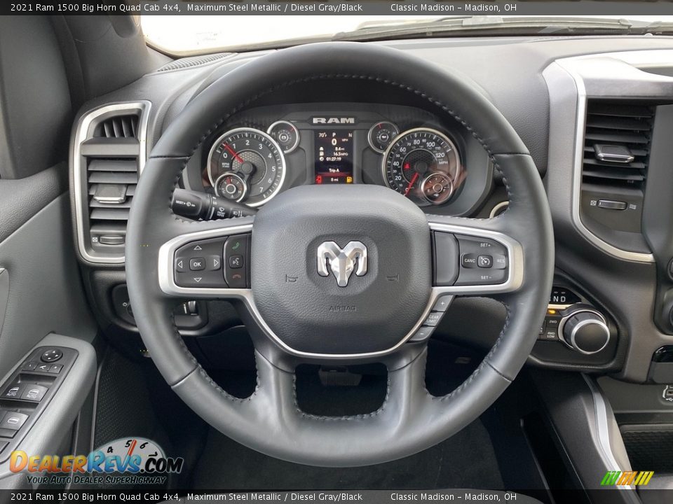 2021 Ram 1500 Big Horn Quad Cab 4x4 Steering Wheel Photo #5