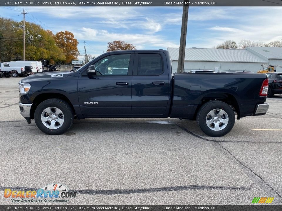 Maximum Steel Metallic 2021 Ram 1500 Big Horn Quad Cab 4x4 Photo #8