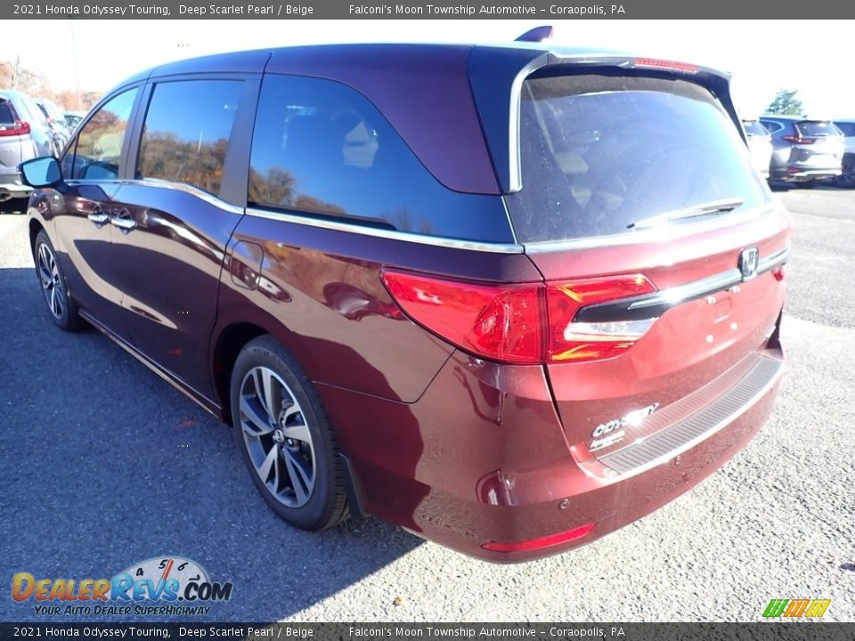 2021 Honda Odyssey Touring Deep Scarlet Pearl / Beige Photo #3