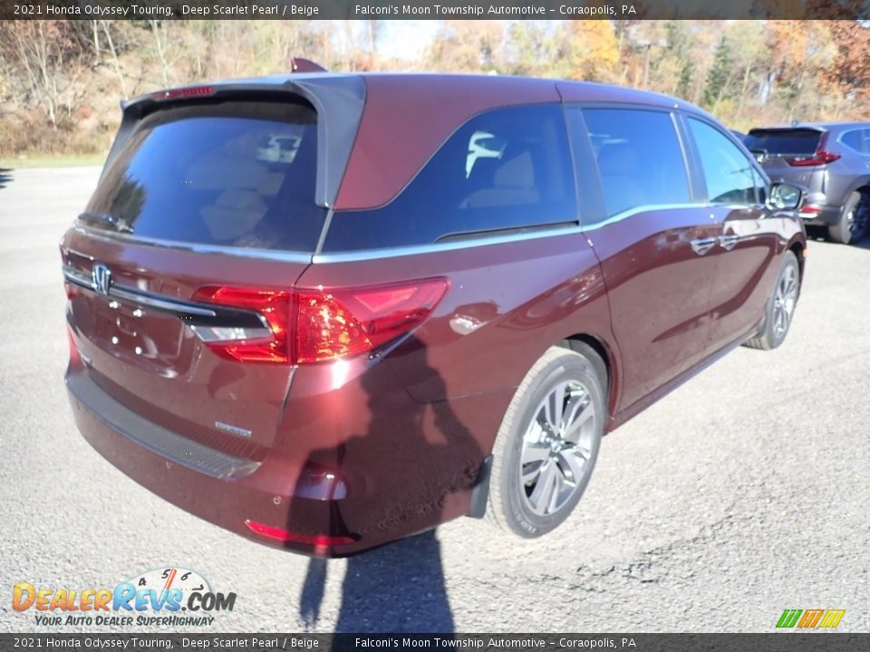 2021 Honda Odyssey Touring Deep Scarlet Pearl / Beige Photo #5