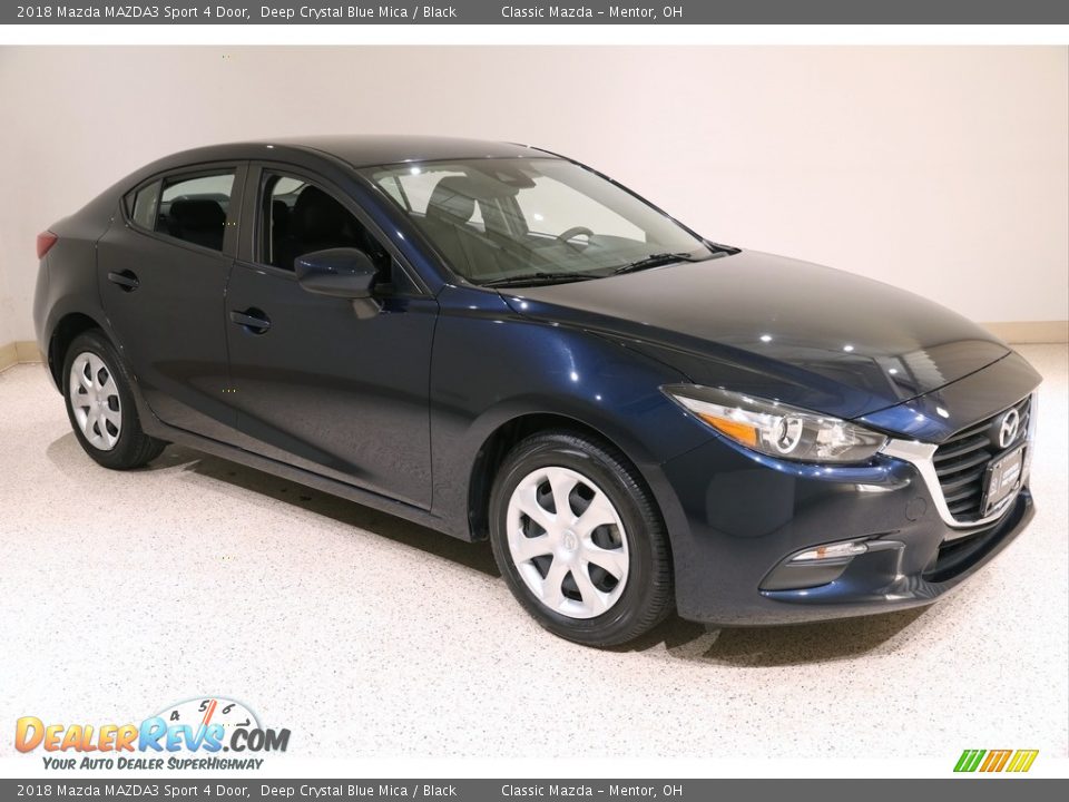2018 Mazda MAZDA3 Sport 4 Door Deep Crystal Blue Mica / Black Photo #1