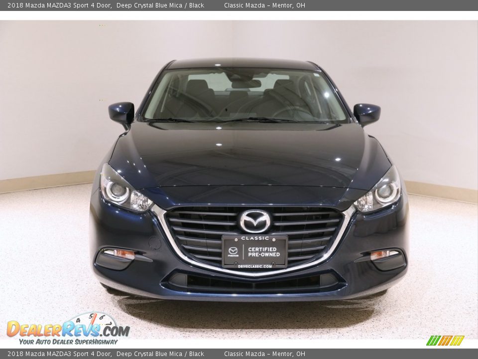 2018 Mazda MAZDA3 Sport 4 Door Deep Crystal Blue Mica / Black Photo #2