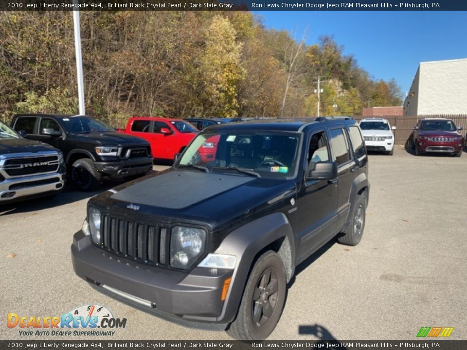 2010 Jeep Liberty Renegade 4x4 Brilliant Black Crystal Pearl / Dark Slate Gray Photo #2