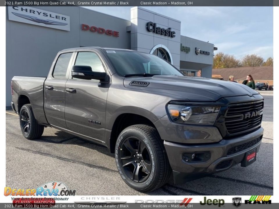 2021 Ram 1500 Big Horn Quad Cab 4x4 Granite Crystal Metallic / Black Photo #1