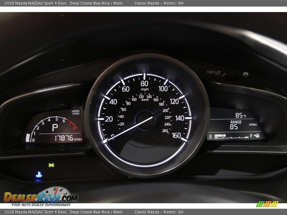 2018 Mazda MAZDA3 Sport 4 Door Deep Crystal Blue Mica / Black Photo #8