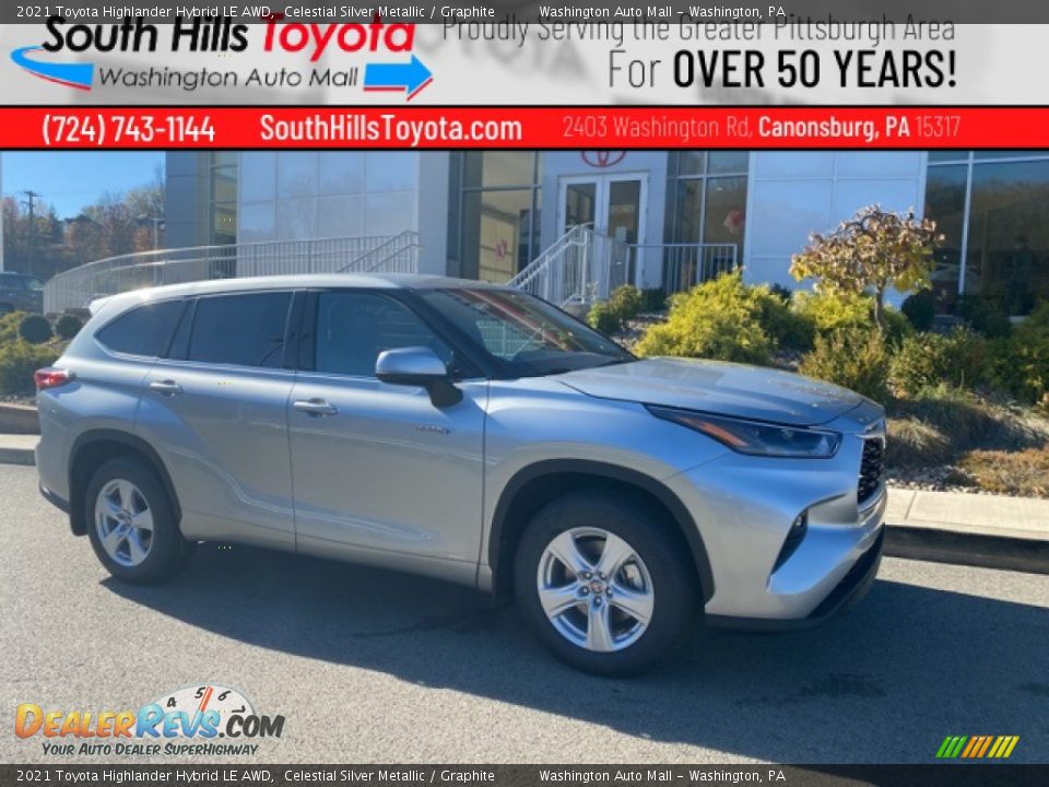 2021 Toyota Highlander Hybrid LE AWD Celestial Silver Metallic / Graphite Photo #1