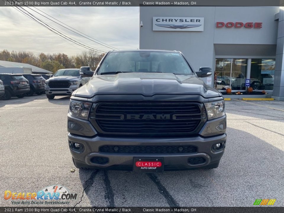 2021 Ram 1500 Big Horn Quad Cab 4x4 Granite Crystal Metallic / Black Photo #7