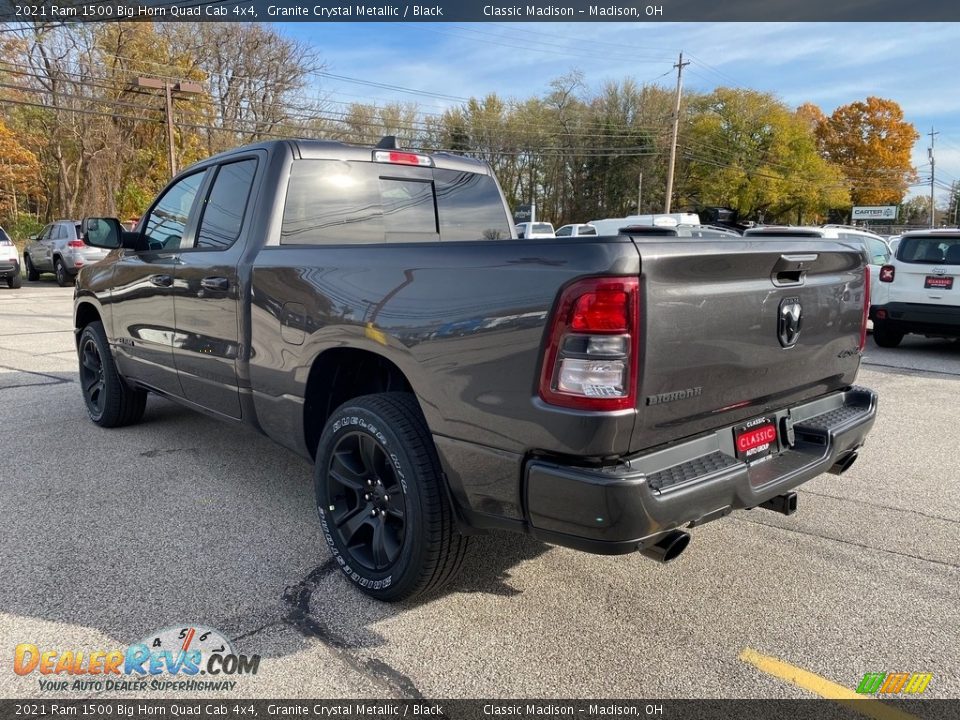 2021 Ram 1500 Big Horn Quad Cab 4x4 Granite Crystal Metallic / Black Photo #9