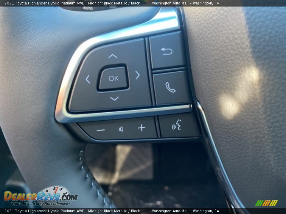 2021 Toyota Highlander Hybrid Platinum AWD Steering Wheel Photo #7