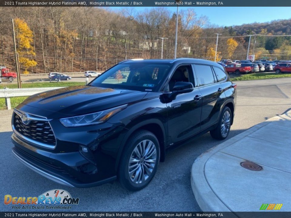 2021 Toyota Highlander Hybrid Platinum AWD Midnight Black Metallic / Black Photo #13