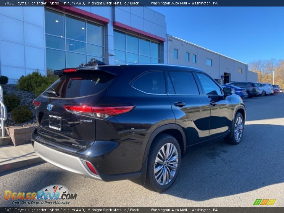 2021 Toyota Highlander Hybrid Platinum AWD Midnight Black Metallic / Black Photo #14