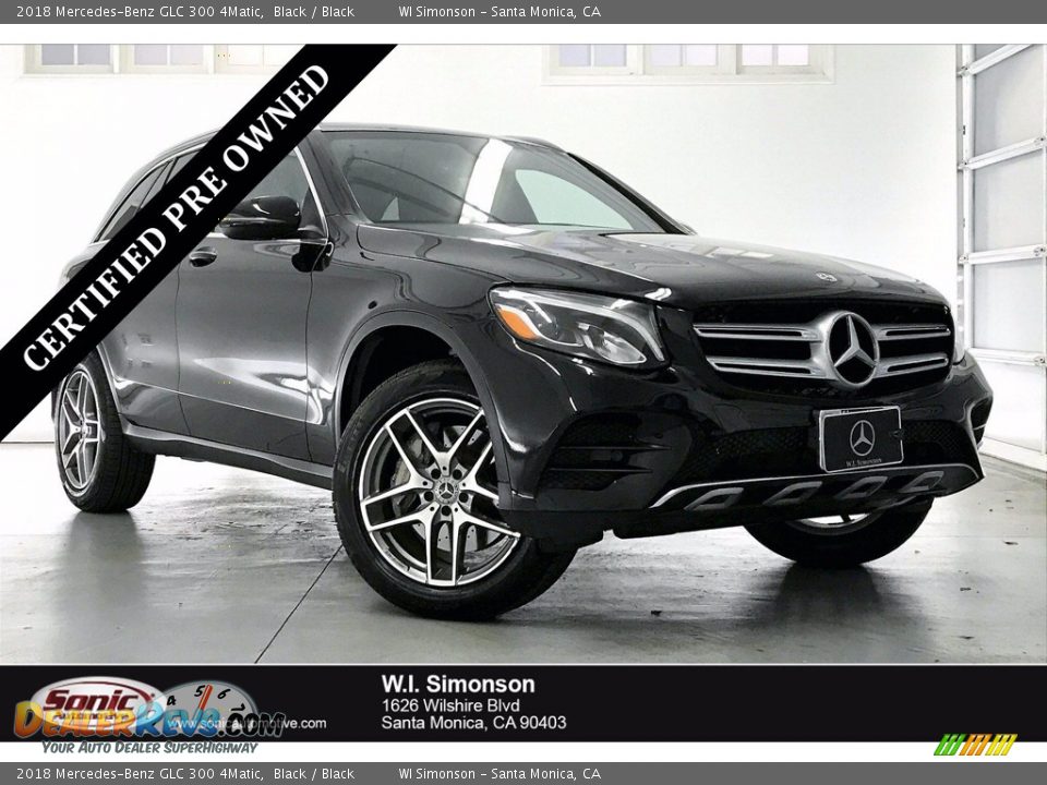 2018 Mercedes-Benz GLC 300 4Matic Black / Black Photo #1