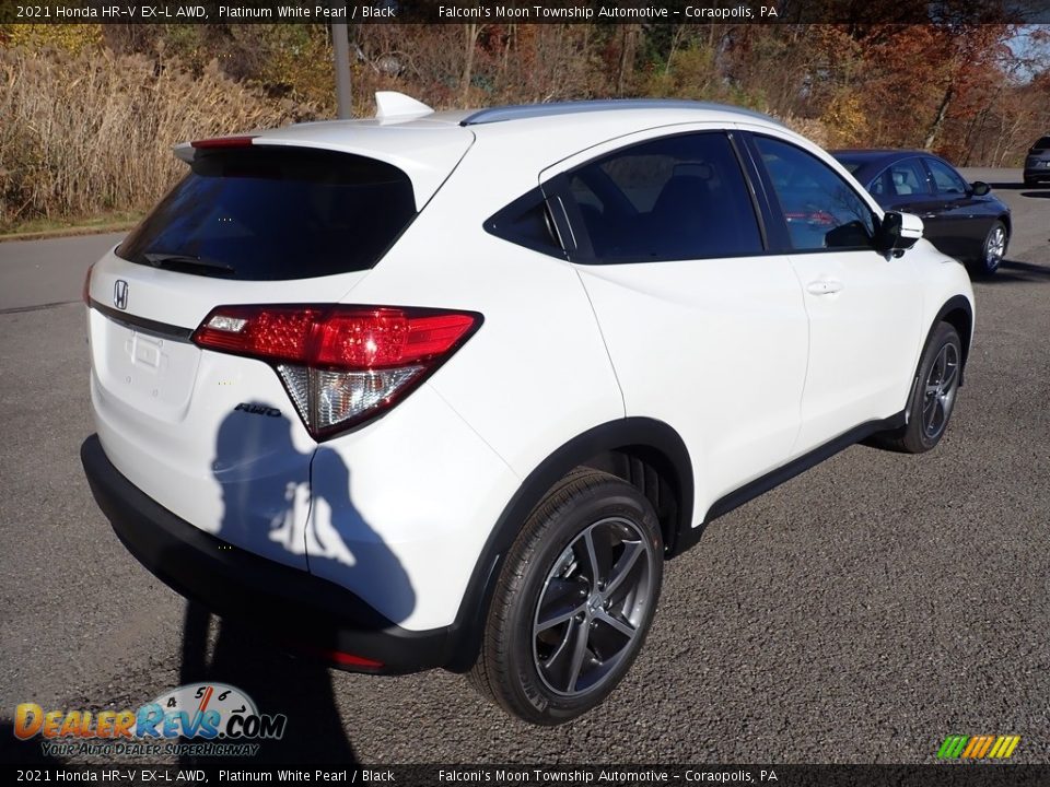 2021 Honda HR-V EX-L AWD Platinum White Pearl / Black Photo #5
