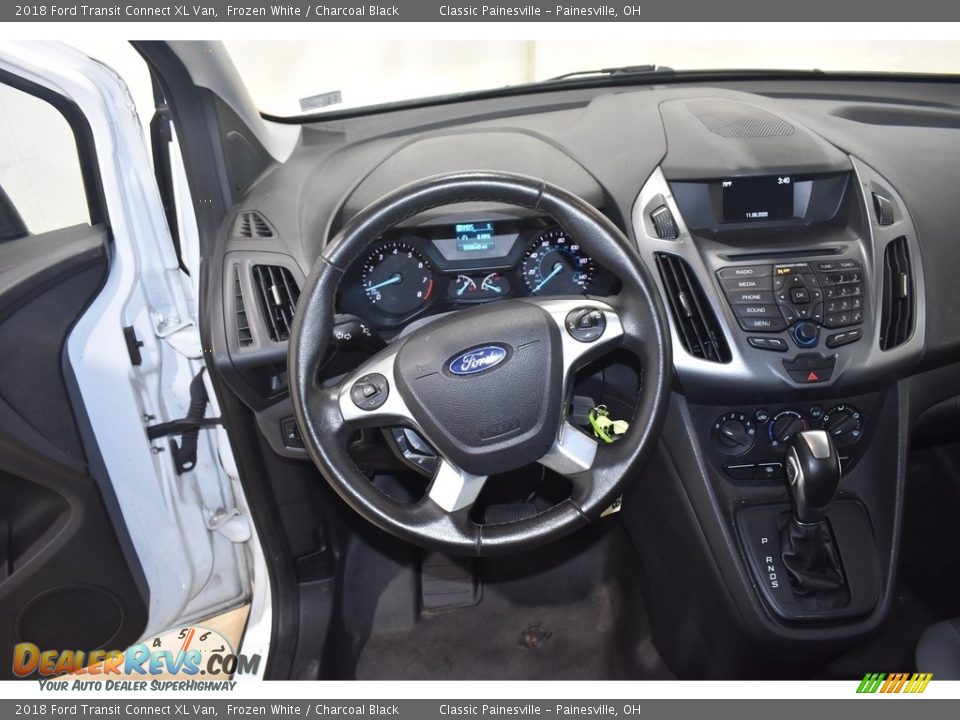 2018 Ford Transit Connect XL Van Frozen White / Charcoal Black Photo #12