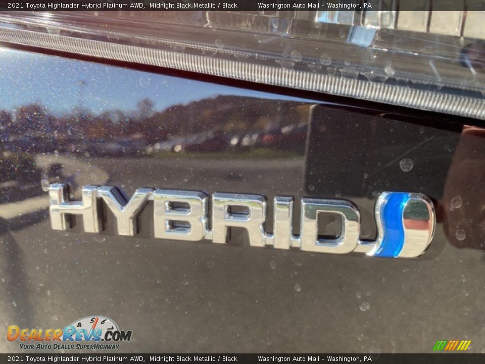 2021 Toyota Highlander Hybrid Platinum AWD Midnight Black Metallic / Black Photo #34