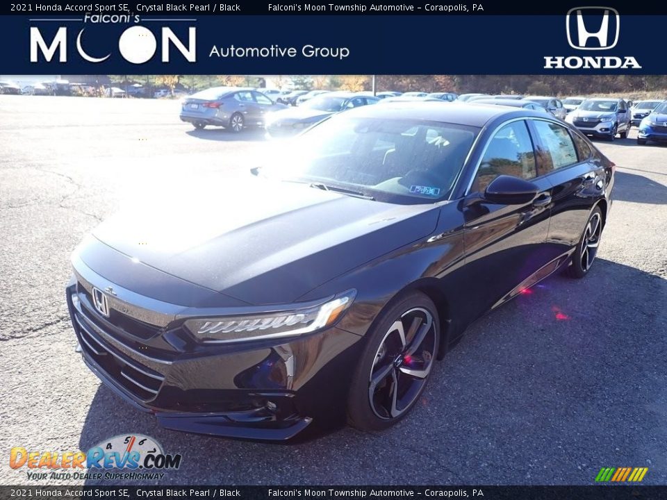 2021 Honda Accord Sport SE Crystal Black Pearl / Black Photo #1