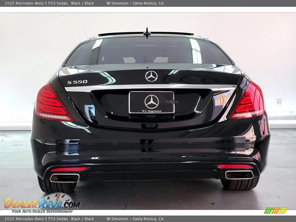 2015 Mercedes-Benz S 550 Sedan Black / Black Photo #3