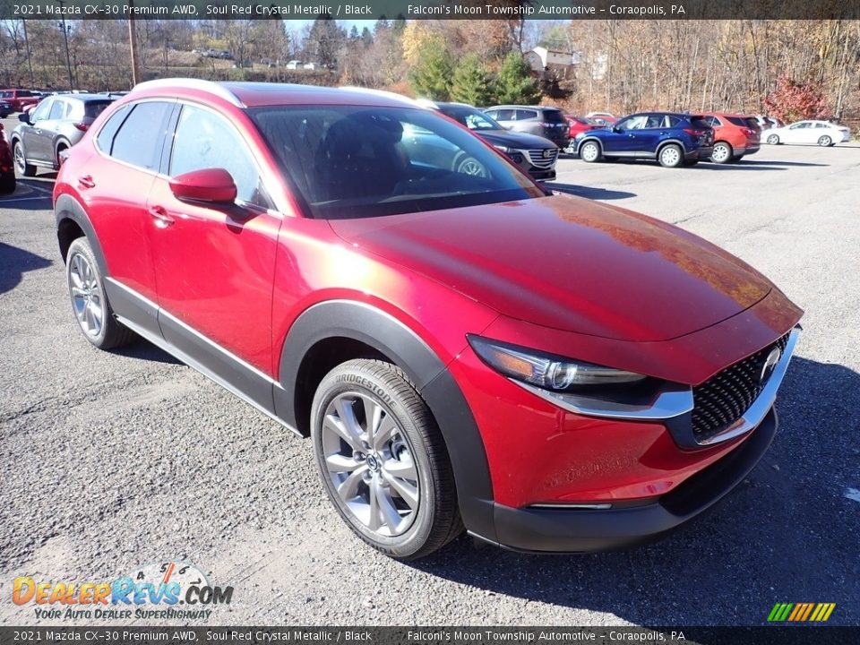 2021 Mazda CX-30 Premium AWD Soul Red Crystal Metallic / Black Photo #3