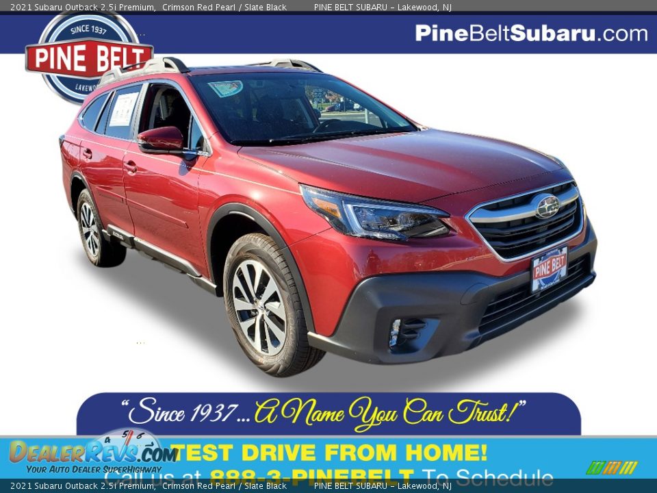 2021 Subaru Outback 2.5i Premium Crimson Red Pearl / Slate Black Photo #1