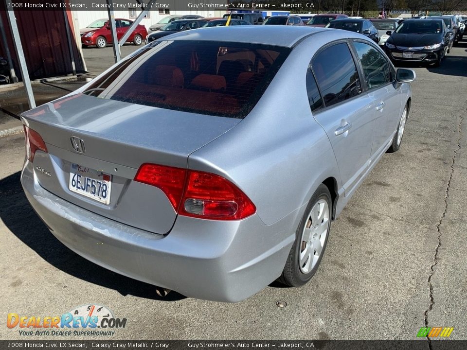 2008 Honda Civic LX Sedan Galaxy Gray Metallic / Gray Photo #5