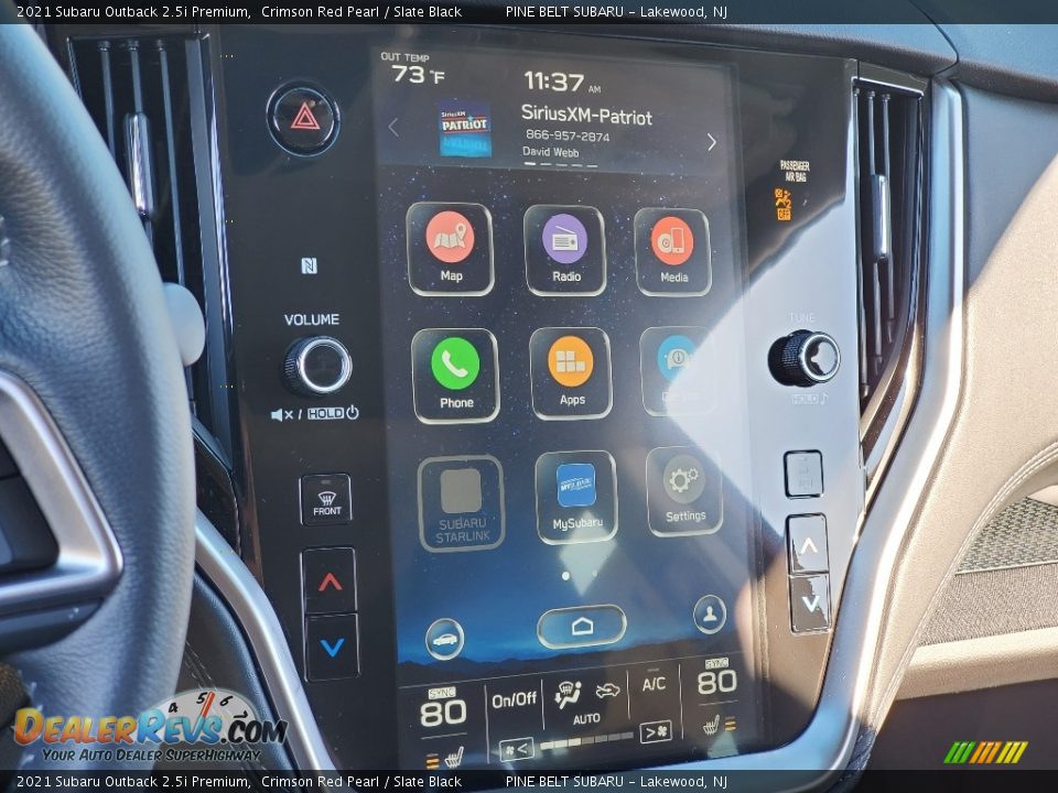 2021 Subaru Outback 2.5i Premium Crimson Red Pearl / Slate Black Photo #14