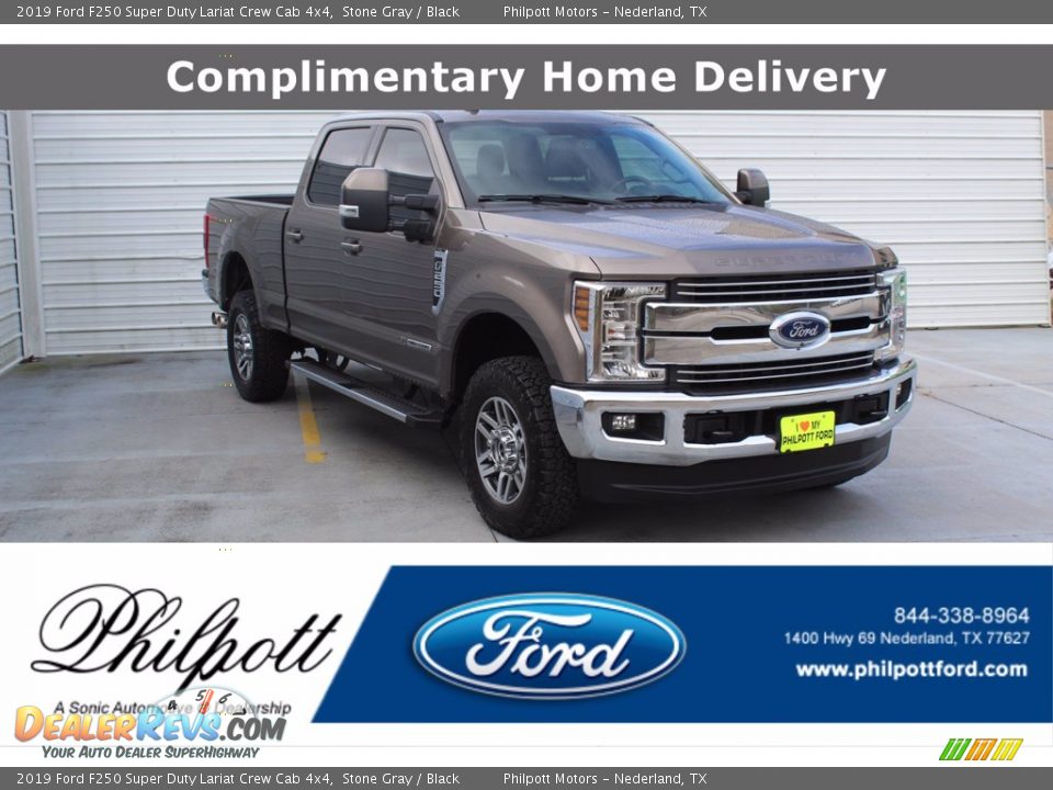 2019 Ford F250 Super Duty Lariat Crew Cab 4x4 Stone Gray / Black Photo #1