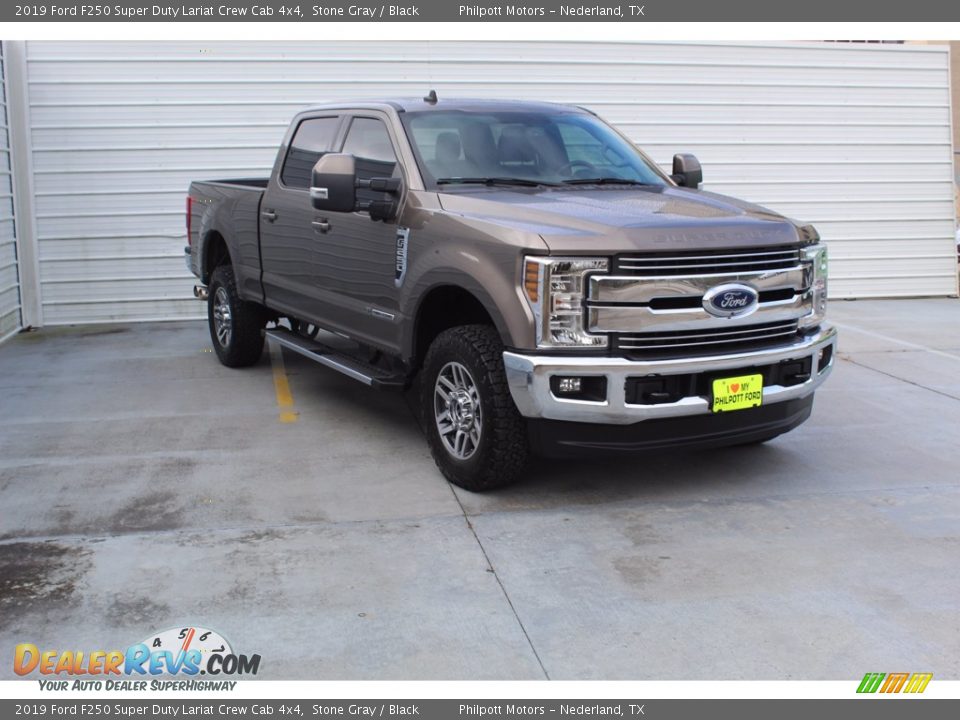 2019 Ford F250 Super Duty Lariat Crew Cab 4x4 Stone Gray / Black Photo #2