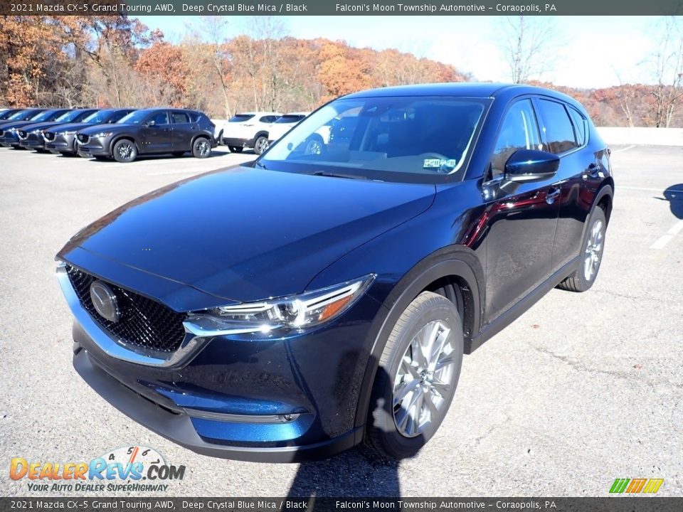 2021 Mazda CX-5 Grand Touring AWD Deep Crystal Blue Mica / Black Photo #5